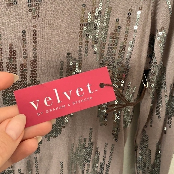 Velvet by Graham&Spencer Long Sleeve Sequin Dress - Picture 8 of 9